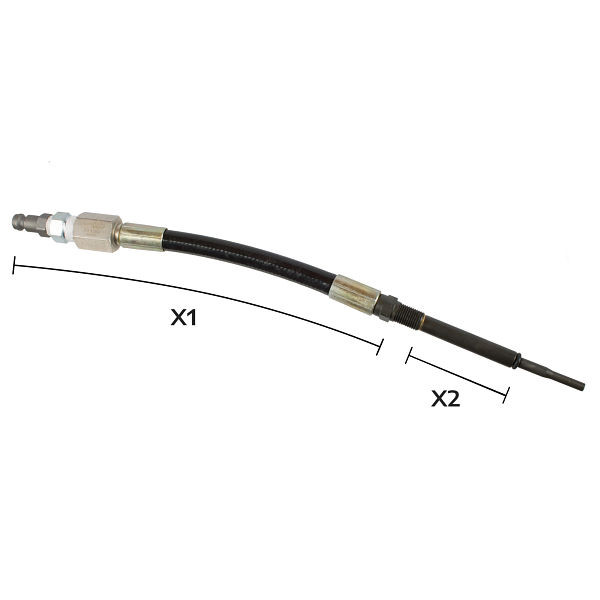 Stahlmaxx Adaptateur de bougie de préchauffage flexible M10 x 1 pour testeur de compression pour moteurs diesel, XXL-11190