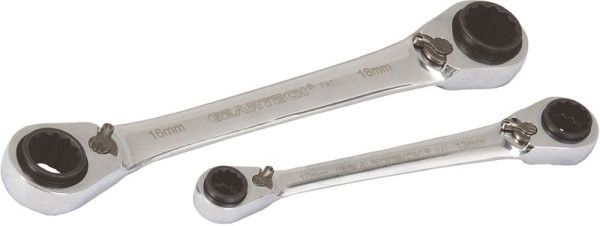 Projahn GearTech 4 en 1 jeu de clés à double anneau 2 pièces, 8-10 + 12-13 et 16-17 + 18-19, 3465