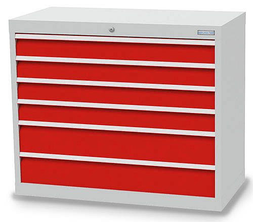 Armoire à tiroirs Bedrunka+Hirth, profondeur 500 mm, R 36-16, 980 x 500 x 819 mm, 6 tiroirs (4x 100VA, 2x 150VA), capacité de charge 50 kg, 98 420