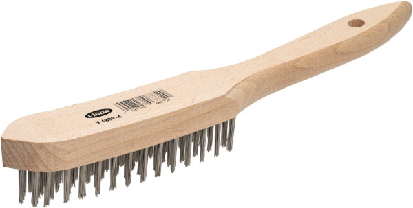 Brosse métallique VIGOR, acier, 4 rangs, V6809-4