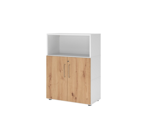 Hammerbacher étagère/portes, 3OH, blanc/chêne astre, VFW38T2KG/W/R/BS