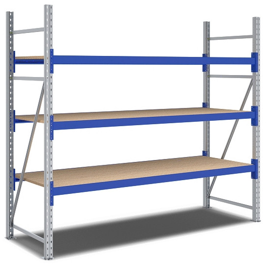BITO rayonnage grande portée /F2 2000x800x2200 champ de base 3 niveaux aggloméré RAL5010 U, C0350-0261