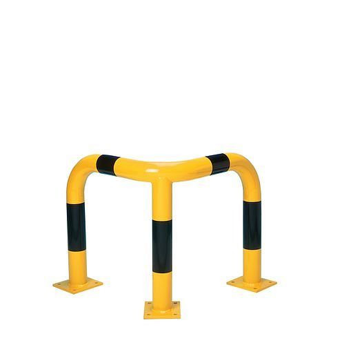 Angle de protection contre les chocs DENIOS RE 12 pour installation à l'extérieur, 600 x 600 x 1200 mm, jaune / noir, 165-535