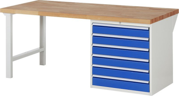 Etabli RAU série 7000 - modèle 7616, L2000 x P900 x H890 mm, base système L2000 x P850 x H850 mm, 03-7616A1-209B4M.11
