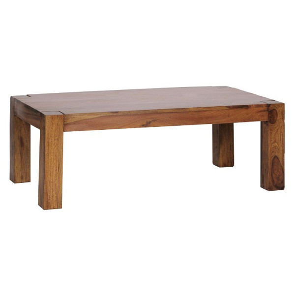 Wohnling table basse MUMBAI en bois de Sesham massif 110 cm de large design style maison de campagne marron foncé, WL1.211