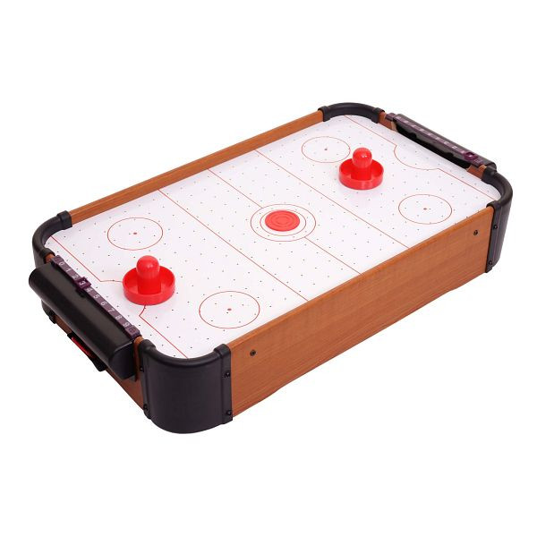 Mendler Mini Air Hockey HWC-J10, jeu de table air hockey avec accessoires, bois 56x30x10cm, 72514