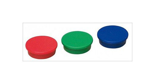 Aimants ADB, Ø: 25mm, bleu, paquet de 10, 23193