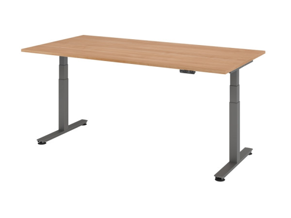 Hammerbacher bureau assis-debout électrique 200x100cm noyer, VXDSM2E/N/G