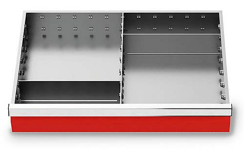Bedrunka+Hirth inserts de tiroir T500 R 24-16, hauteur de façade 100 mm, en 3 parties, 168-146-100