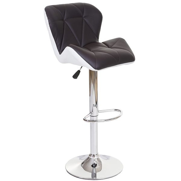 Mendler set de 2 tabourets de bar HWC-A92, tabouret de bar tabouret de bar, similicuir réglable en hauteur, marron, 49161