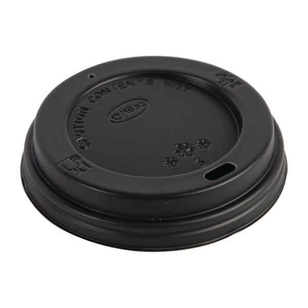 Couvercle Fiesta pour gobelets pour boissons chaudes de 340 ml et 455 ml, noir, UE : 50 pièces, CW717