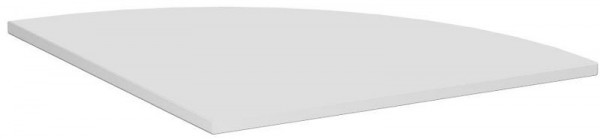 geramöbel plaque de liaison quadrant 90° avec matériel de liaison, 4 pieds Pro, 800x800, gris clair, N-657108-L