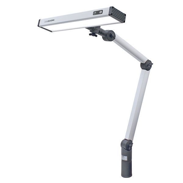 LED2WORK Arbeitsplatzleuchte UNILED II TUNABLE WHITE Gelenkarm, 400x250mm, 3000-6500K, dimmbar, Tischklemme, 20W, 110-240V DC, 120900-02