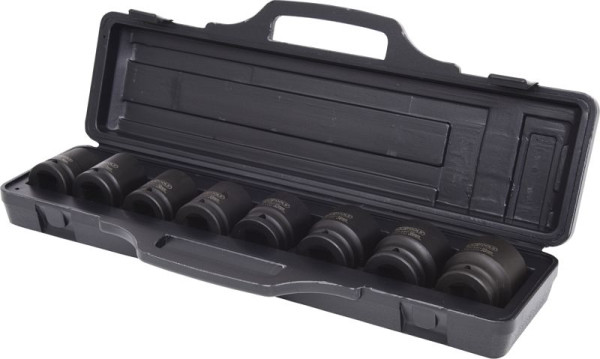 KS Tools Jeu de douilles à chocs hexagonales 3/4", 8 pièces courtes, 24-38 mm, 515.0210