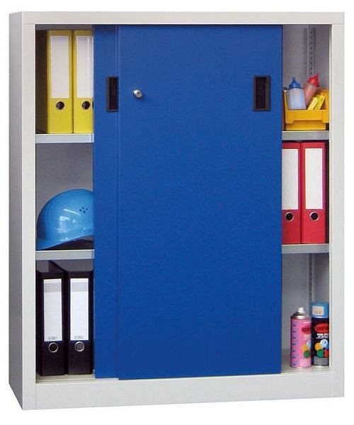 PAVOY Armoire à portes coulissantes avec portes en métal massif, hauteur 1200 mm, 30301-100-600