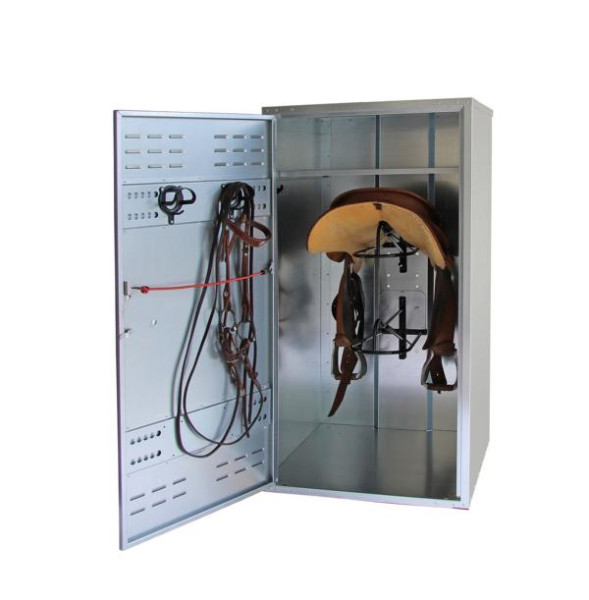 Armoire sellerie western Growi (HxPxL) : 150 x 75 x 75 cm, serrure à cylindre, porte-selle western, 10050170