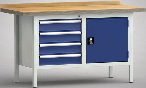 Etabli standard KLW - 1500 x 700 x 840 mm L x P x H, WS177N-1500M40-E7040
