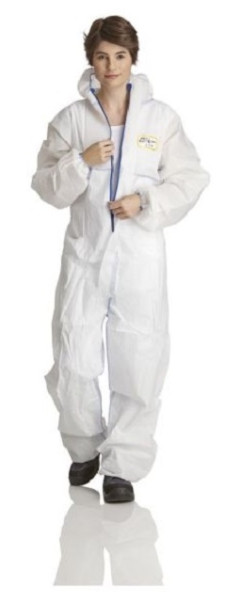 Combinaison ProSafe Light, matériau SMS, capuche, blanc, taille L, UE : 50 pièces, SMS-L