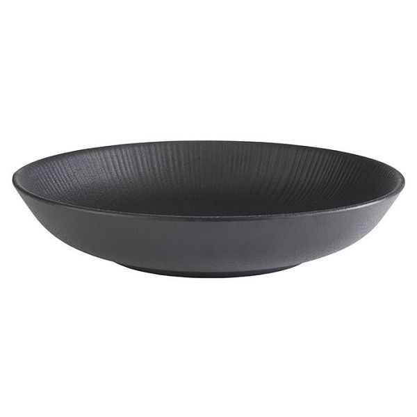 Bol APS -NERO-, Ø 22,5 cm, hauteur : 4,5 cm, mélamine, noir, 0,8 litre, 85060
