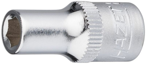 Douille Hazet, hexagonale, carré creux 6,3 mm (1/4"), 5 mm, moleté, 850-5