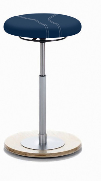 Tabouret Mayer Sitzmöbel avec assise en plaque ronde, bleu foncé, 1110_N_30326