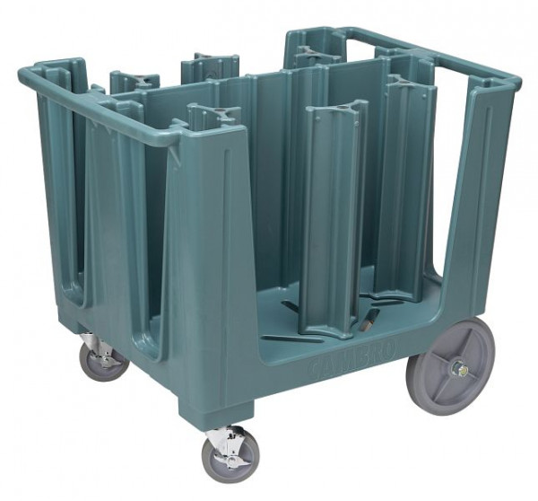 Wagon à plaques réglable Cambro à 6 colonnes réglables série S bleu ardoise, ADCS401