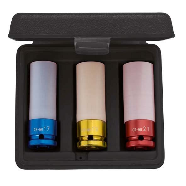 Jeu de douilles de clé électrique ELORA 1/2 ", hexagone, 3 pièces, 790-LTPS3, 0790526005100