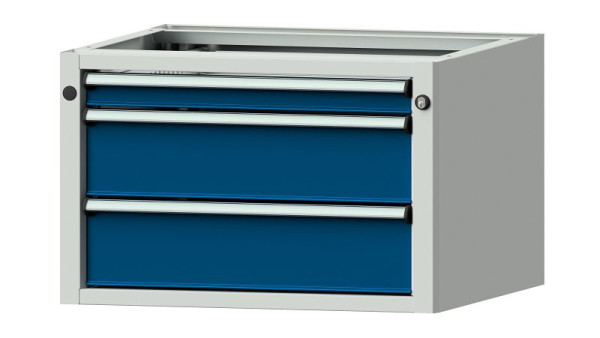 Armoire de base pour établis ANKE, modèle 1204 V, 660 x 615 x 420 mm, RAL 7035/5010, 402.513