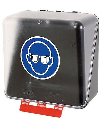 Boîte midi DENIOS pour ranger les protections oculaires, transparente, 116-483