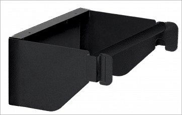 Porte-rouleau de papier ADB, dimensions LxPxH : 338x192x120 mm, adapté à la perforation Euro (10x10 mm / 38x38 mm), couleur : noir, RAL 9005, 73188