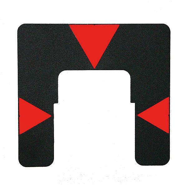 Tableau cible métallique proNIVO, type GZT4, noir et rouge, 206-6335-26-R