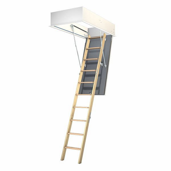Escalier mansardé Wellhöfer GutHolz avec isolation thermique WS3D, ouverture au plafond 110 x 60 cm, hauteur libre 237 - 247 cm, 251000135