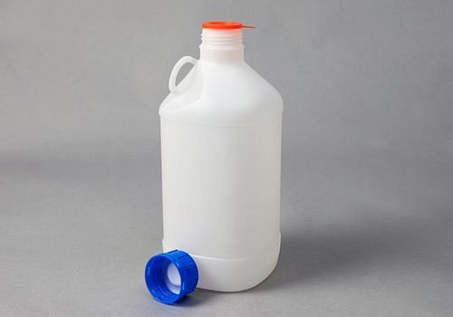 Flacons à col étroit DENIOS en HDPE, carrés, naturellement transparents, 2500 ml, UN, UE : 12 pièces, 257-553