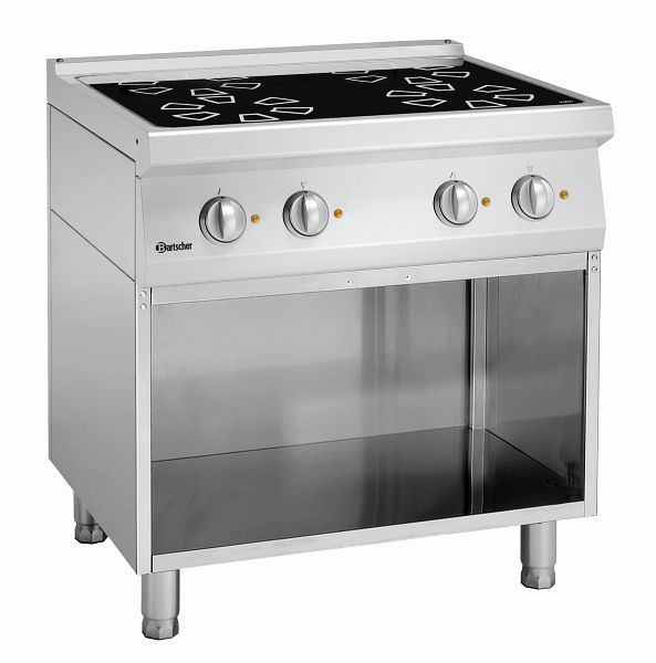 Cuisinière électrique Bartscher 700, 4 champs, base ouverte, 287420