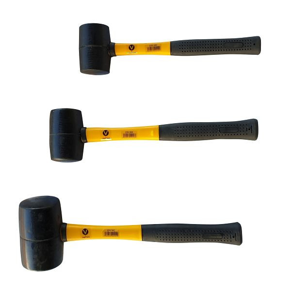 VaGo-Tools Set de 3 marteaux en caoutchouc 370/500/1200g marteau de serrurier marteau à face souple, 233-330/350/390 chacun 1_rv