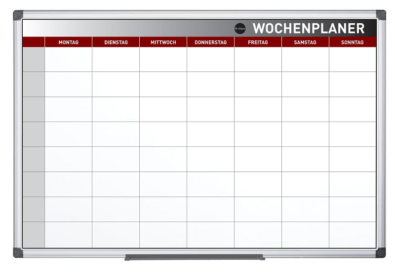 Agenda hebdomadaire magnétique Bi-Office Maya avec cadre en aluminium 90x60cm, GA03136170