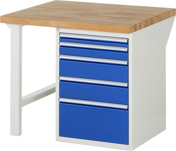 Etabli RAU série 7000 - conception modulaire, 5 x tiroirs, 1000x840x900 mm, 03-7511A1-109B4S.11