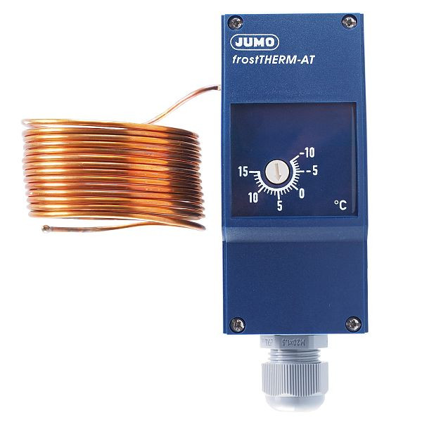 Thermostat antigel JUMO, -10 à 15°C, ligne de sonde 3000 mm, IP40, 60003347