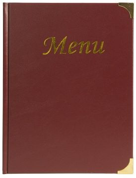 Dossier menu Contacto A4 bordeaux, 5829/049