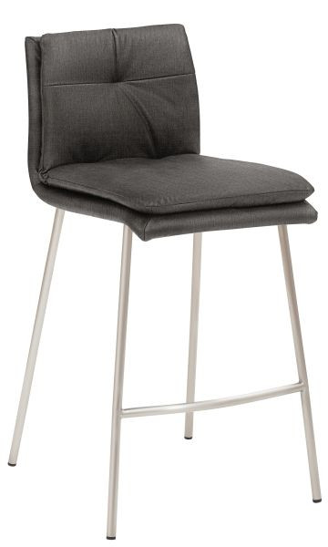 Tabouret Mayer Sitzmöbel 1231, structure à 4 pieds en acier inoxydable, gris asphalte, 1231_V4_30080