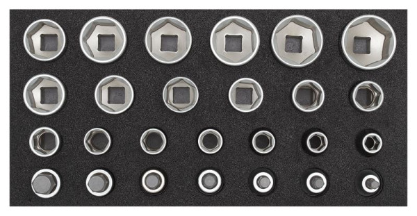 GEDORE jeu de clés à douilles rouges 1/2" 2/6 module CT 26 pièces, 3301708