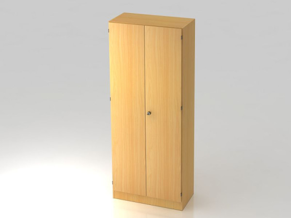 Armoire Hammerbacher 5OH avec panneau de base poignée rayée hêtre/hêtre, 80x42x200,4 cm (LxPxH), V6100/6/6/SG