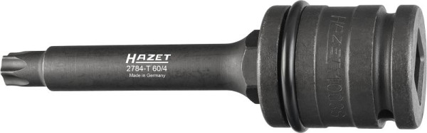 Jeu de douilles tournevis pour disque de frein Hazet, carré creux 20 mm (3/4 pouce), profil intérieur TORX®, T60, nombre d'outils : 4, 2784-T60/4