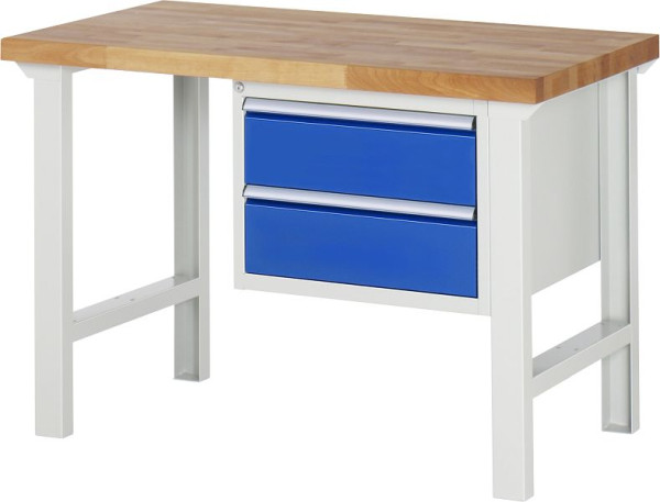 Etabli RAU série 7000 - conception modulaire, conteneur de sous-structure (2x tiroir), 1250x840x700 mm, 03-7125A1-127B4S.11