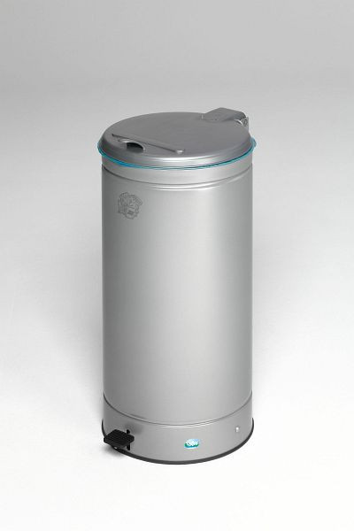 VAR poubelle grand volume (GVA), 66 l, avec pédale, argent, 2111