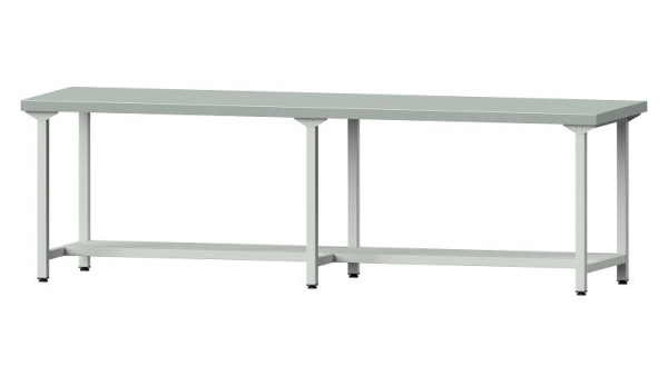 Bancs de travail ANKE table de travail, modèle 191, 2800 x 800 x 850 mm, RAL 7035, ZBP 50 mm, 401.462