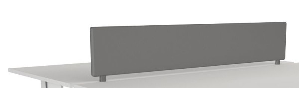 Cloison de table Kerkmann, L 1600 x P 16 x H 450 mm, graphite, 19375312