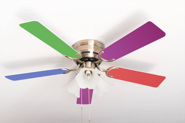 Ventilateur de plafond extra plat Pepeo Kisa Multicolor MA avec éclairage, 105420193