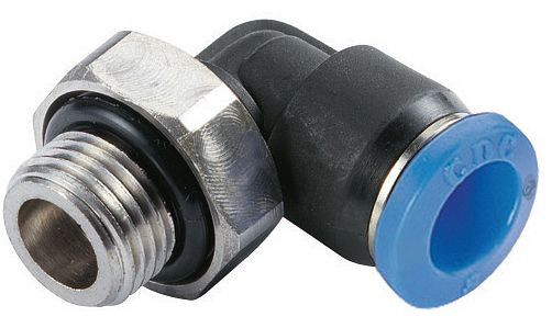 temporisateur B-WEdM-4-1/8-KU, raccord coudé mini-série à visser, réglable sans pression, tuyau Ø : 4 mm, filetage : 1/8", UE : 10 pièces, 03180628