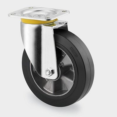Roulette pivotante TENTE-ROLLEN, roue Ø 200 mm, capacité de charge 450 kg, hauteur de construction 240 mm, A 67 Shore, 4680IEP200P63